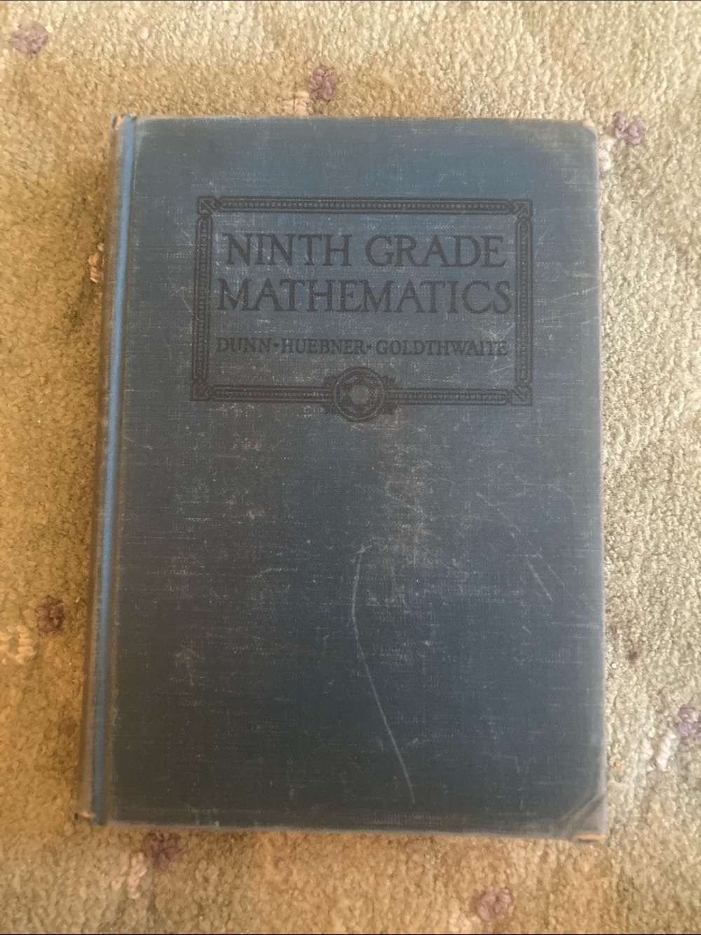 1929 Ninth Grade Mathematics Book